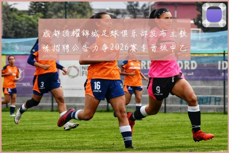 成都顶耀锦城足球俱乐部发布主教练招聘公告力争2026赛季晋级中乙联赛